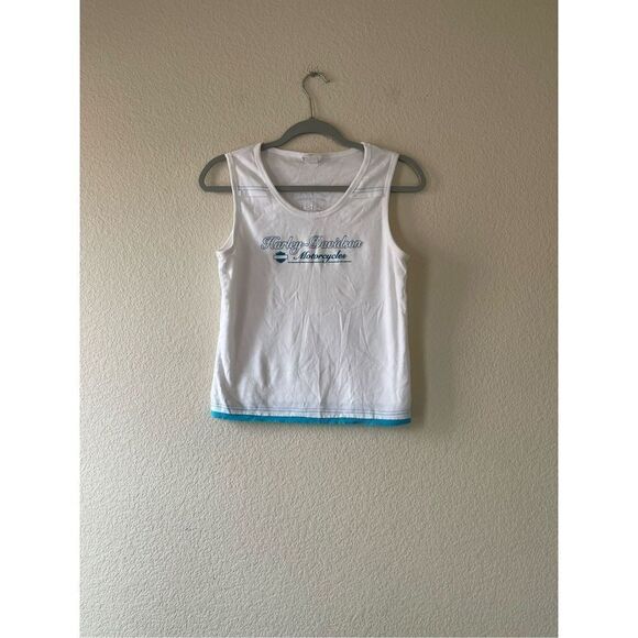 Harley‎ Davidson Y2k white graphic tank size large - Picture 1 of 9